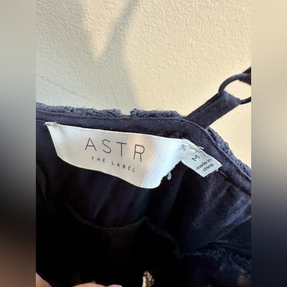 Astr Navy Blue Lace Midi Dress - Picture 7 of 11